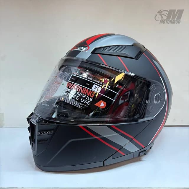 کلاه کاسکت فک متحرک Redline 960 مشکی قرمز | رنگی — تصویر ۳