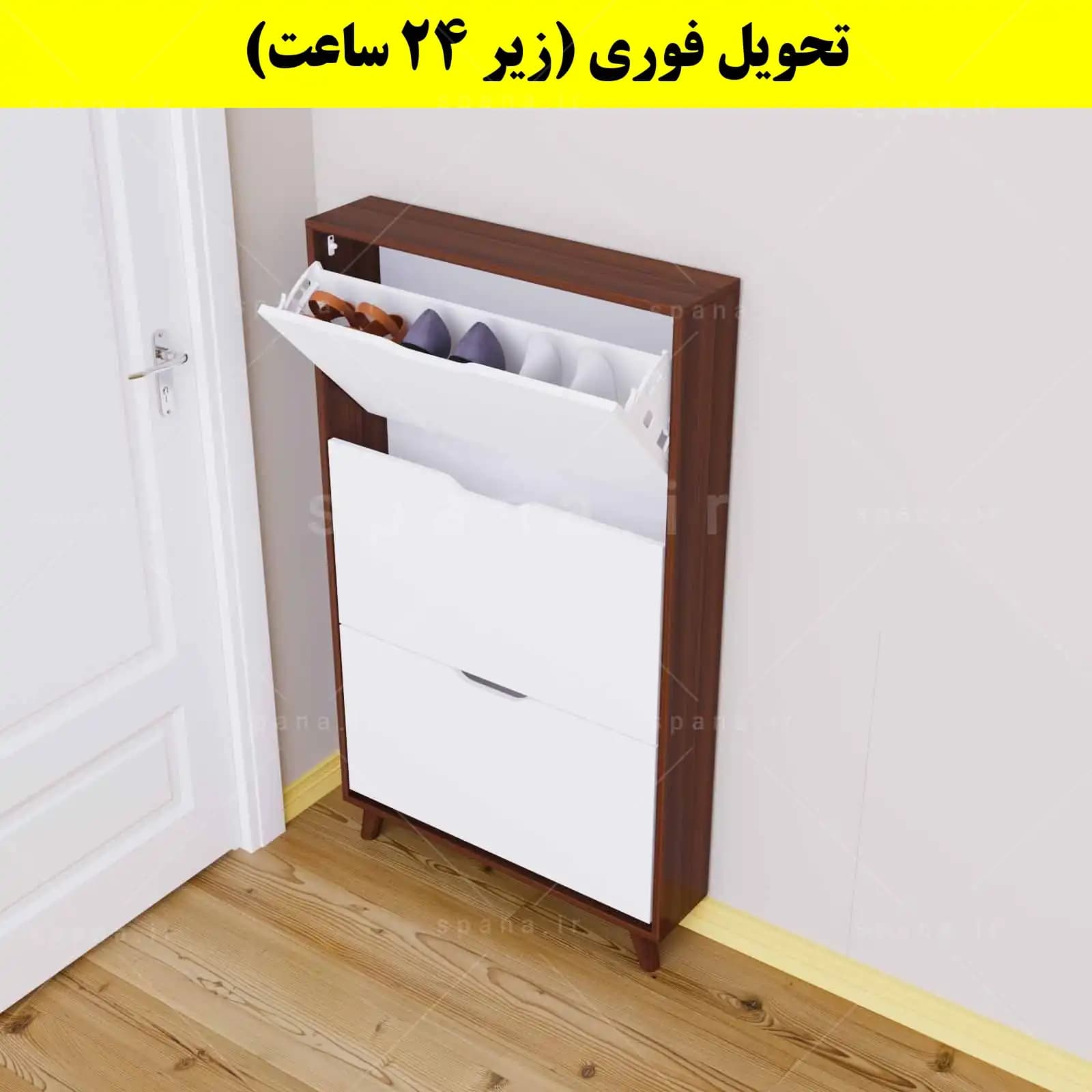 جاکفشی داشبوردی باریک سه درب النا – طول 75 (تحویل فوری) — تصویر ۱۰