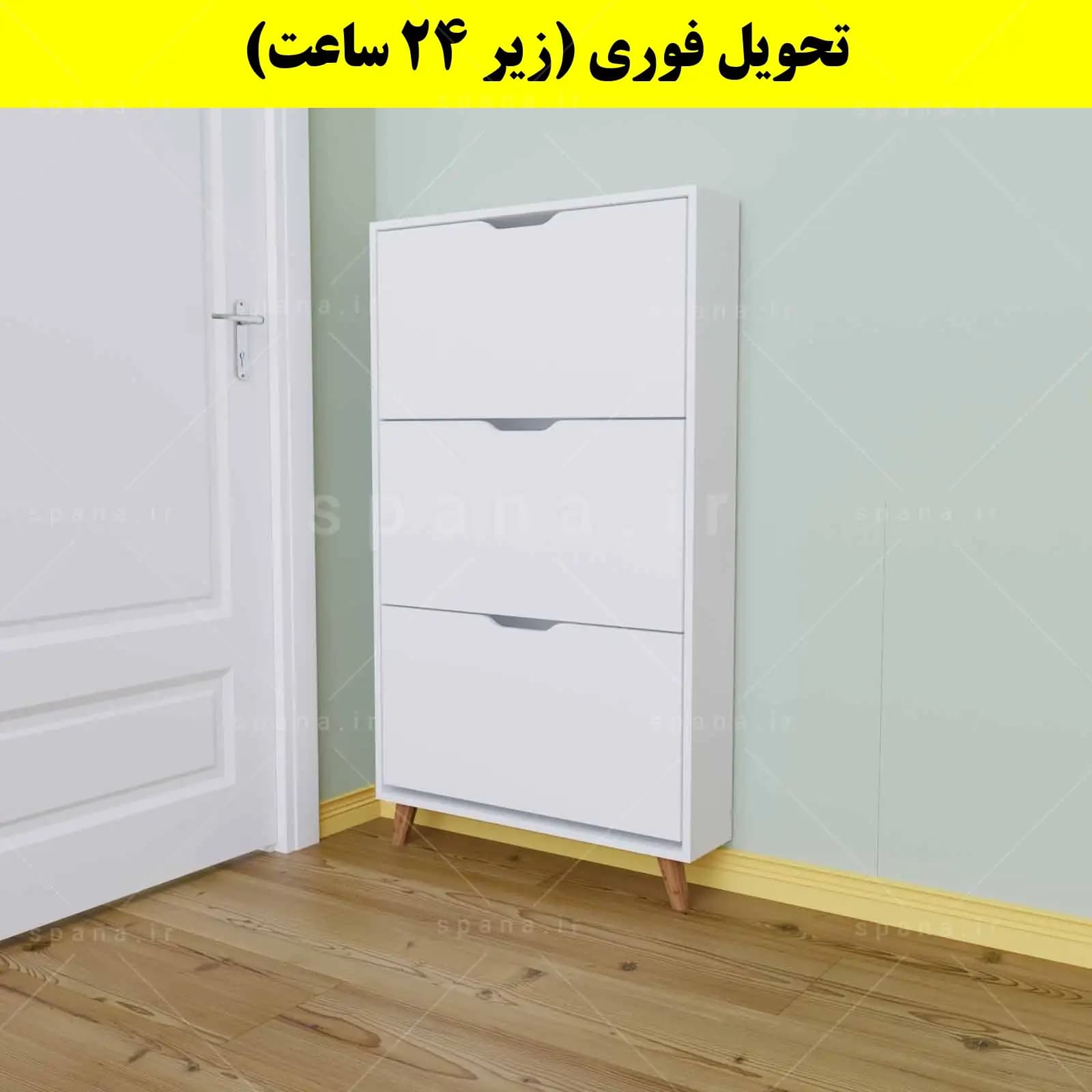 جاکفشی داشبوردی باریک سه درب النا – طول 75 (تحویل فوری) — تصویر ۶