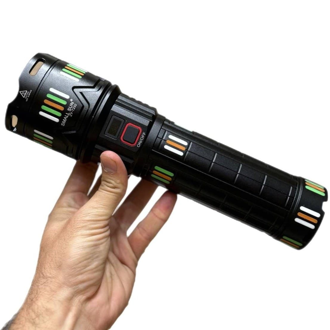 چراغ قوه دستی اسمال سان مدل ZY-T292 با نور LED و برد ۱۰۰۰ متر — تصویر ۲