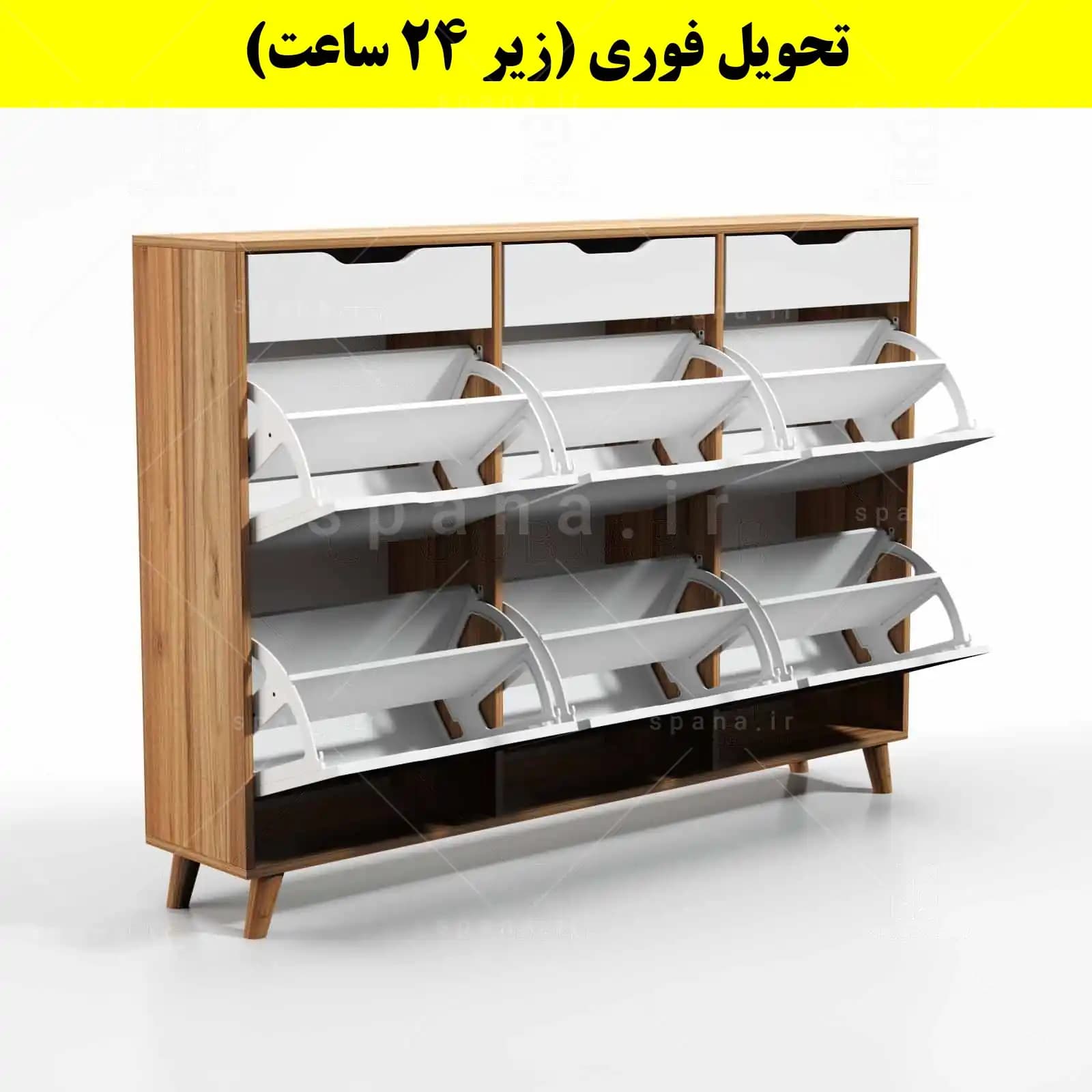 جاکفشی داشبوردی شش درب کشودار النا – طول 150 (تحویل فوری) — تصویر ۱۰