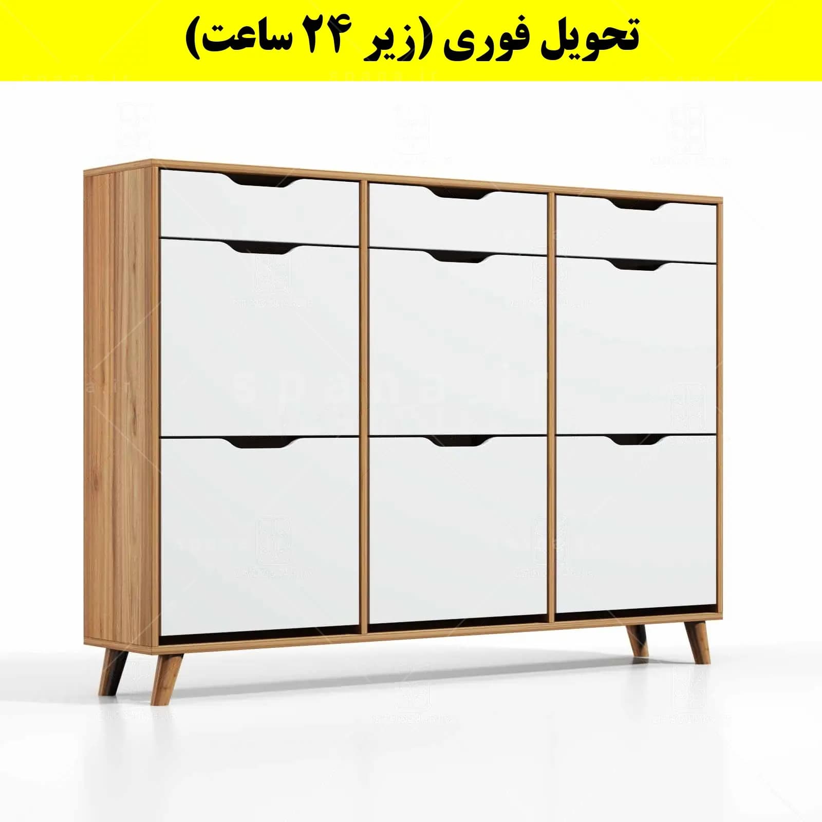 جاکفشی داشبوردی شش درب کشودار النا – طول 150 (تحویل فوری) — تصویر ۳