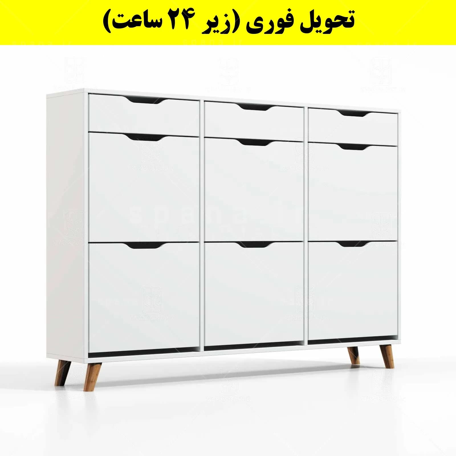 جاکفشی داشبوردی شش درب کشودار النا – طول 150 (تحویل فوری) — تصویر ۵