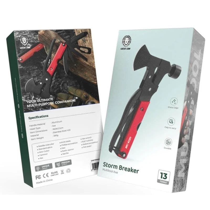 🔵 ابزار چند کاره Green Lion -Storm Breaker Red