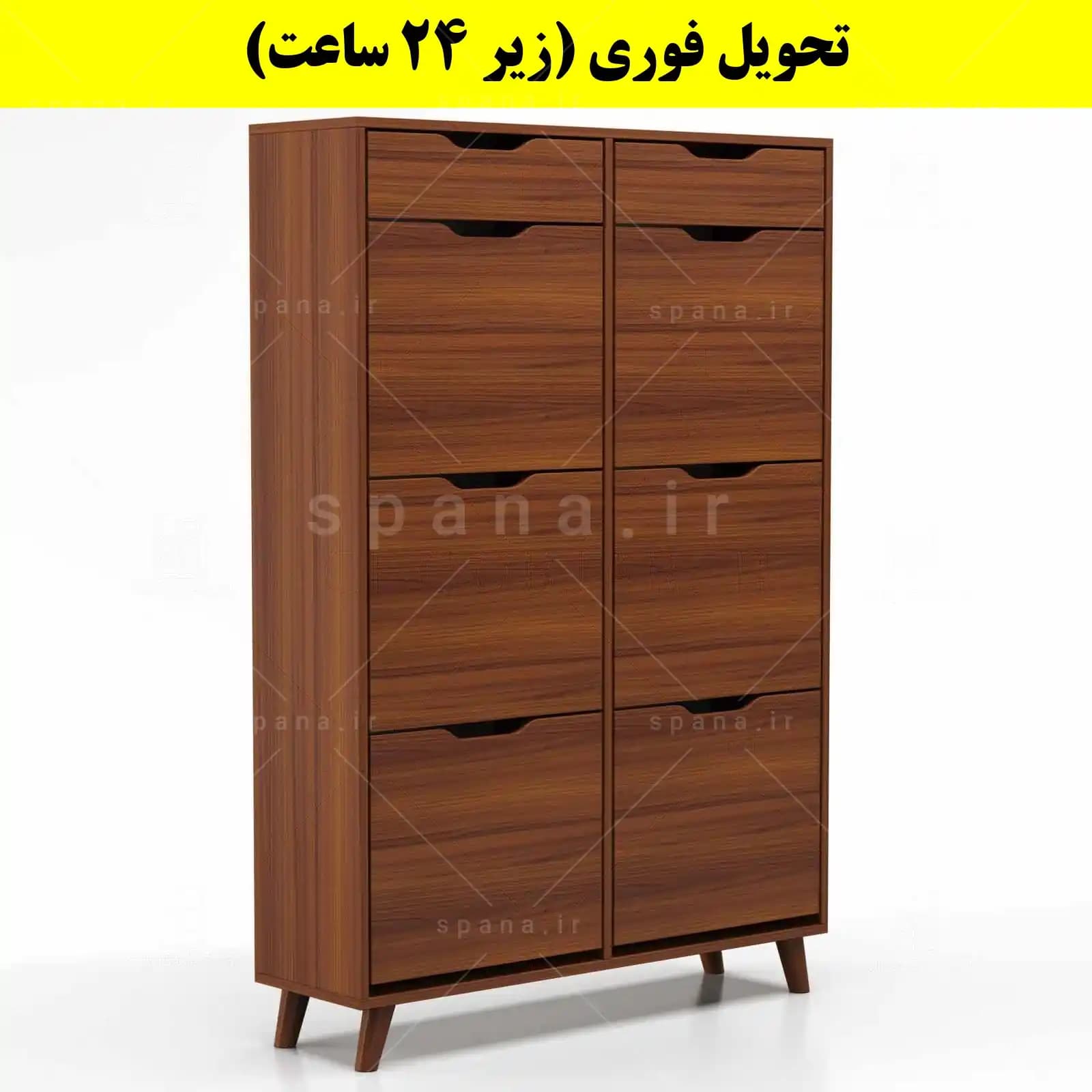 جاکفشی داشبوردی شش درب کشودار النا – طول 100 (تحویل فوری) — تصویر ۵
