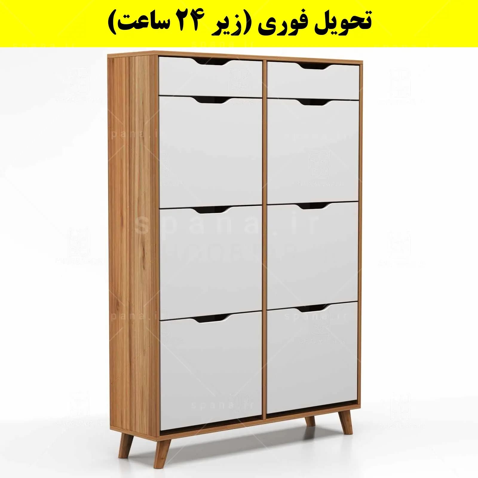 جاکفشی داشبوردی شش درب کشودار النا – طول 100 (تحویل فوری) — تصویر ۷