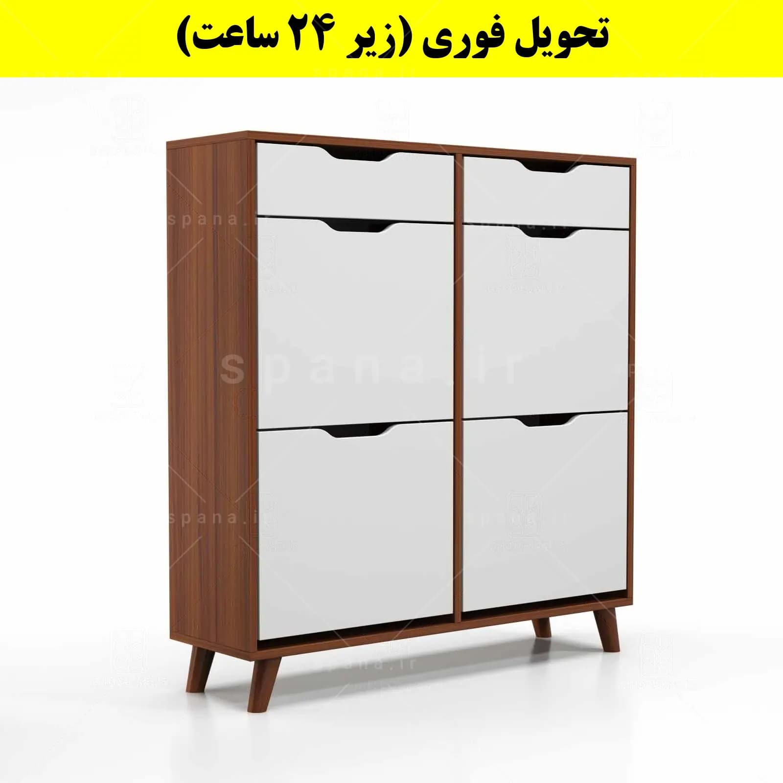 جاکفشی داشبوردی چهار درب کشودار النا – طول 100 (تحویل فوری) — تصویر ۵