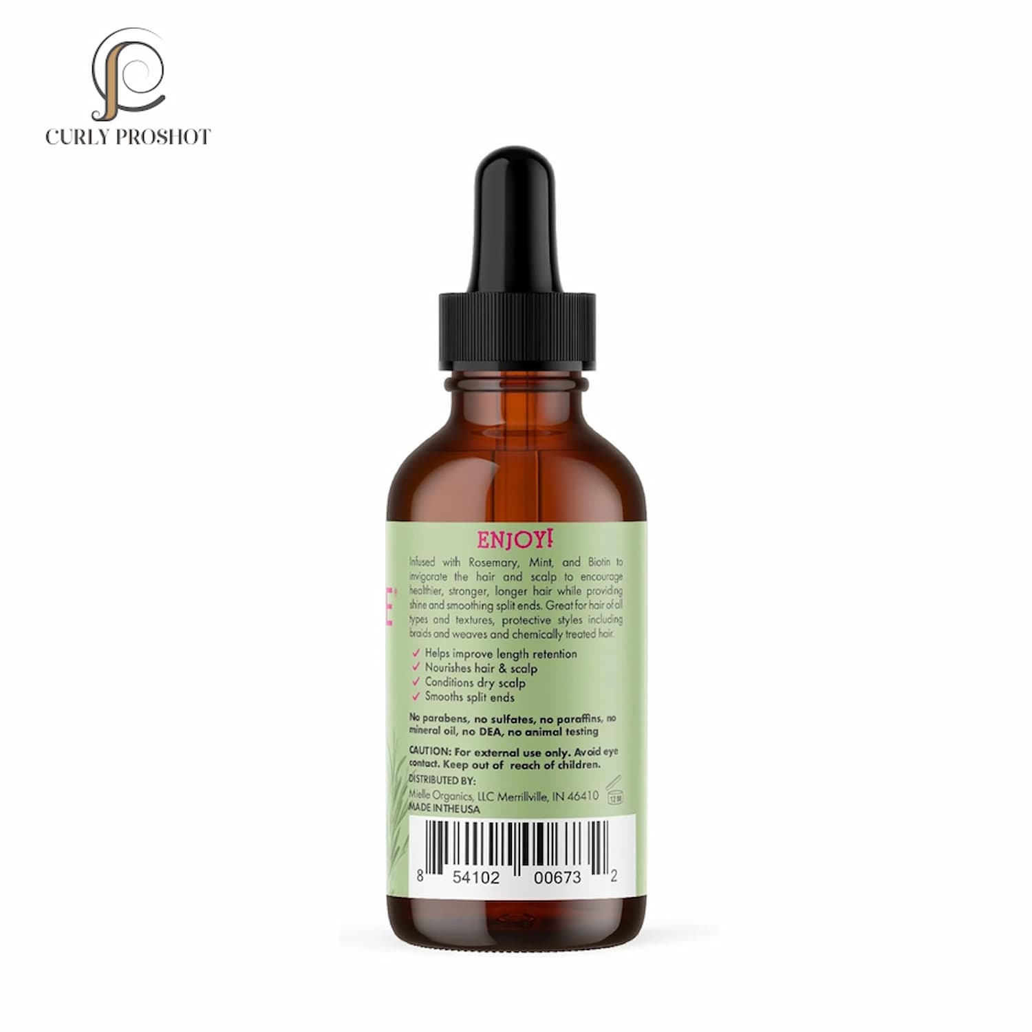 روغن ضد ریزش و استحکام بخش ریشه مو رزماری و بیوتین مایل Mielle Organics Rosemary Mint Scalp & Hair Strengthening Oil 59ml — تصویر ۲