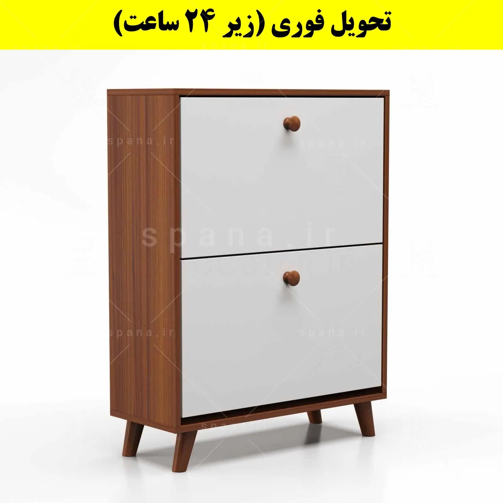 جاکفشی داشبوردی دو درب دستگیره چوبی – طول 70 (تحویل فوری) — تصویر ۱۱