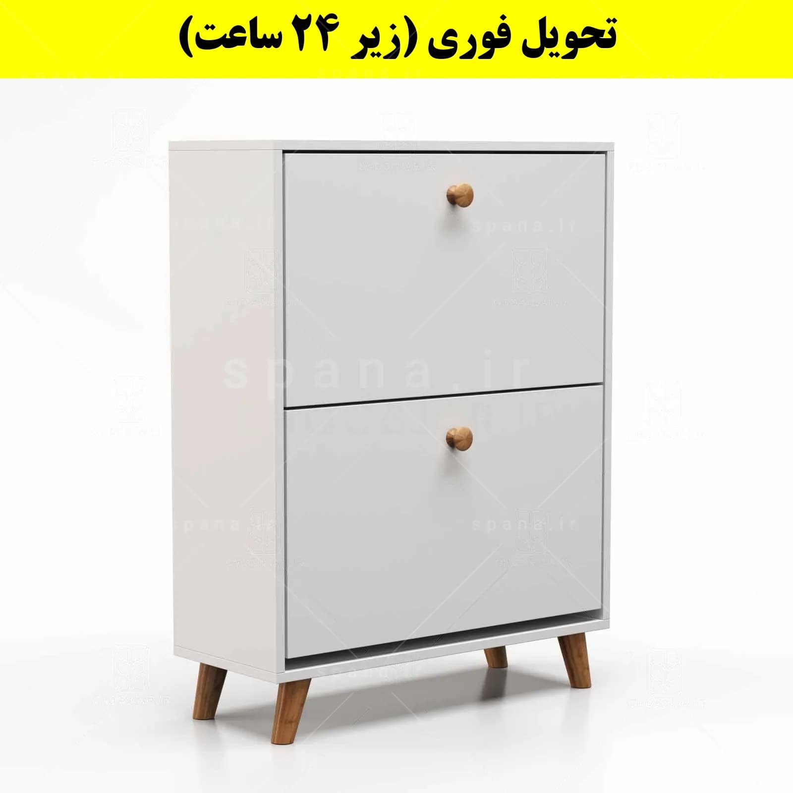 جاکفشی داشبوردی دو درب دستگیره چوبی – طول 70 (تحویل فوری) — تصویر ۱۲
