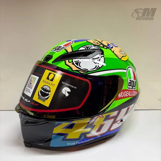 کلاه کاسکت فک ثابت AGV طرح فوتبالی — تصویر ۶