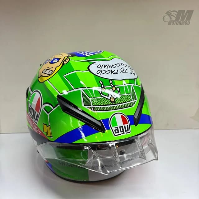 کلاه کاسکت فک ثابت AGV طرح فوتبالی — تصویر ۸
