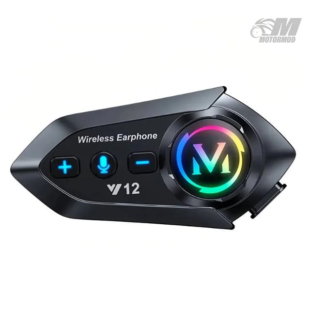 بلوتوث کلاه کاسکت V12 Pro | اینترکام موتورسواری با نصب آسان