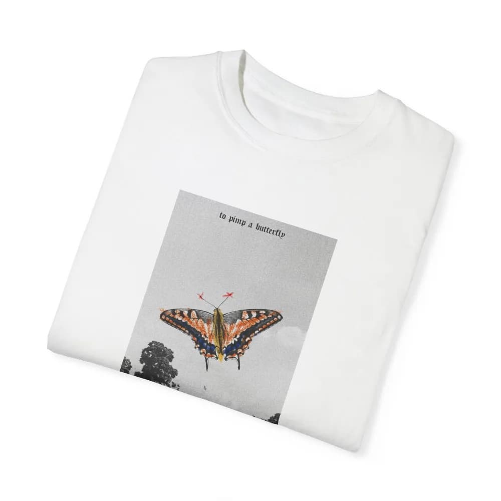 تی‌شرت آستین کوتاه مردانه مدل butterfly رنگ سفید — تصویر ۲