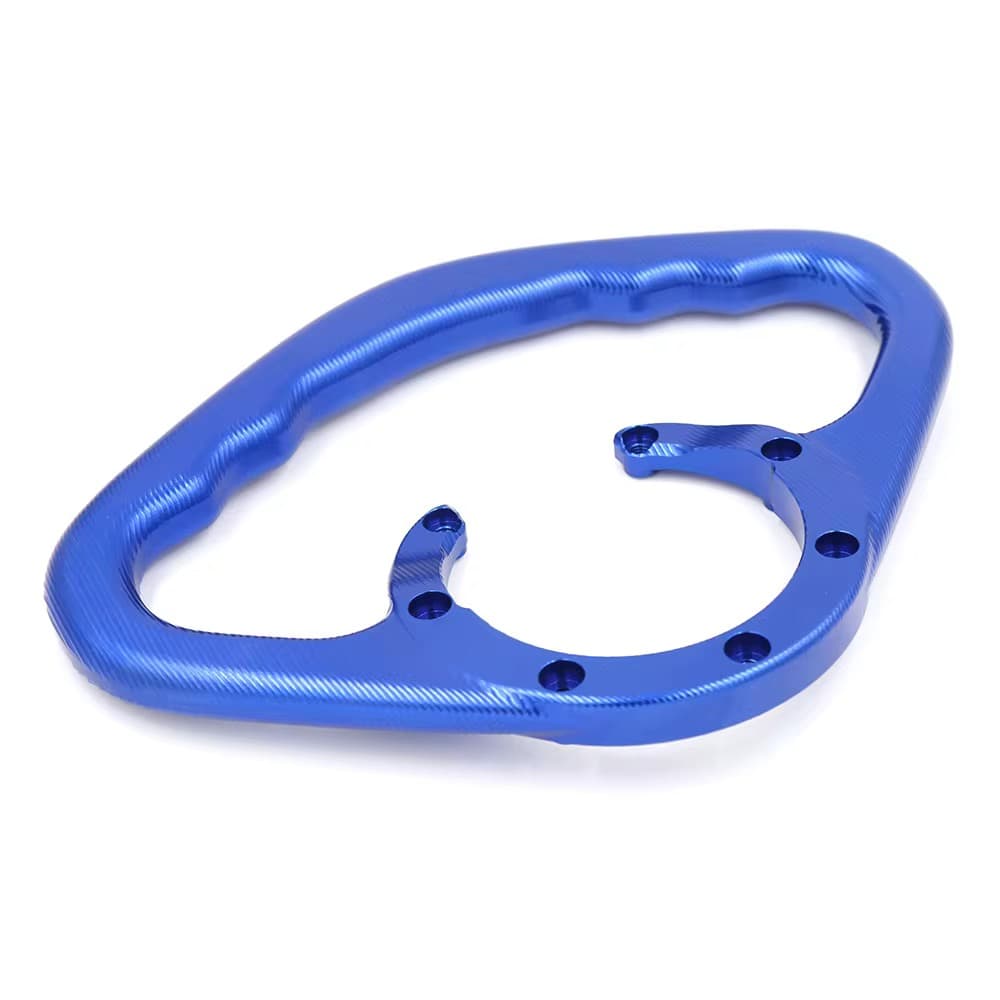دستگیره باک ۷ پیچ موتور سیکلت CNC رنگ طرح کربن آبی | Tank Grab Handle 7 Bolts — تصویر ۴