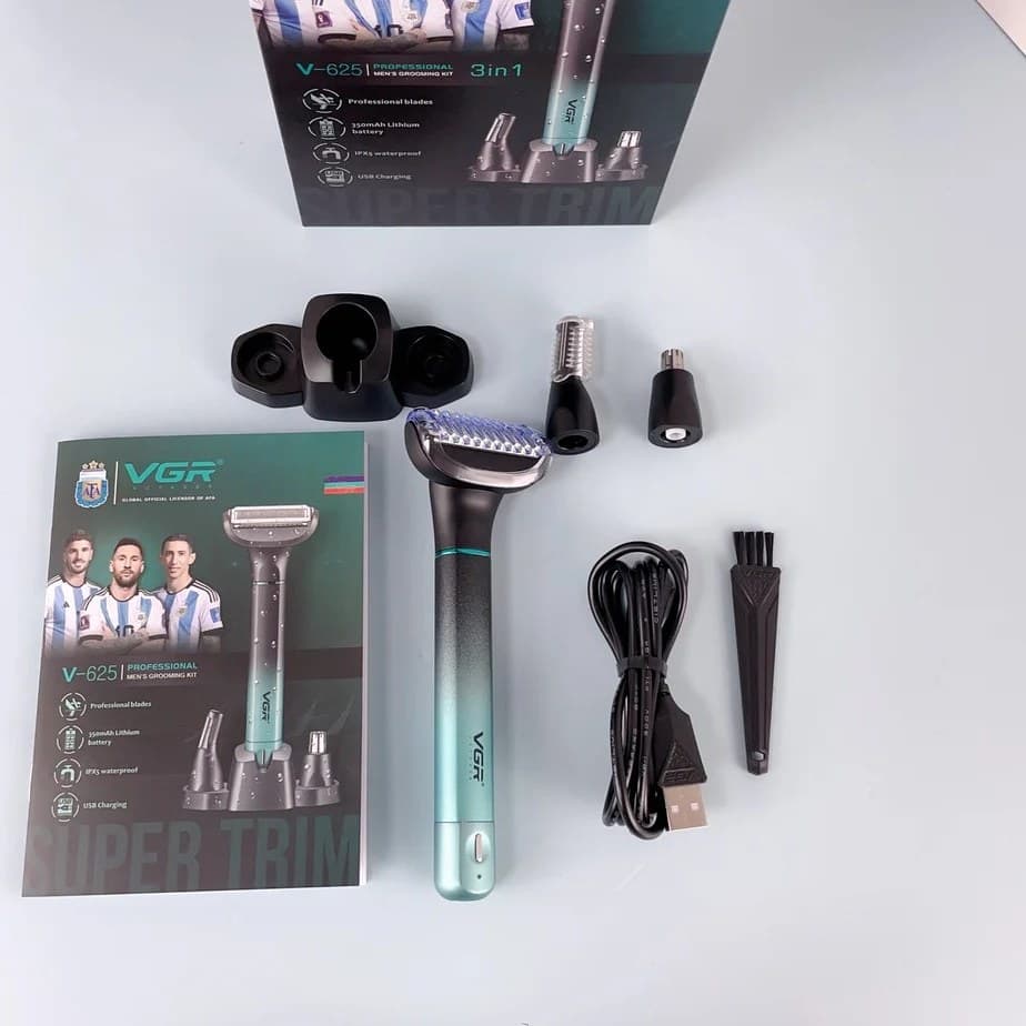 ماشین اصلاح وی جی آر مدل V-625 با تکنولوژی برش مستقیم و ضد آب — تصویر ۲