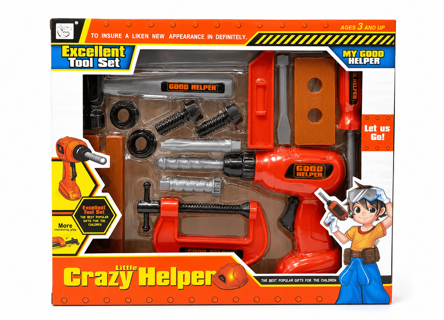 #1444# ابزار نجاری و دریل crazy helper 3288