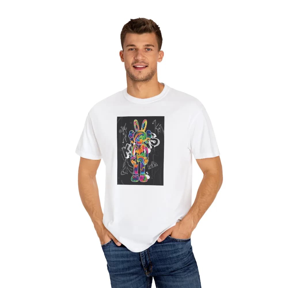 تی‌شرت آستین کوتاه مردانه مدل kaws رنگ سفید
