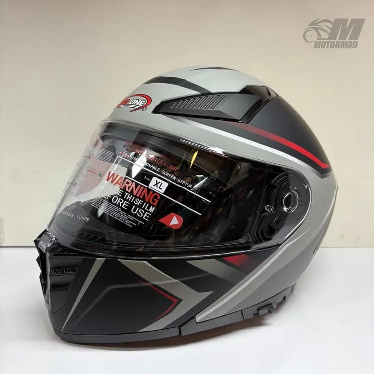 کلاه کاسکت فک متحرک Redline 960 | مشکی قرمز — تصویر ۶