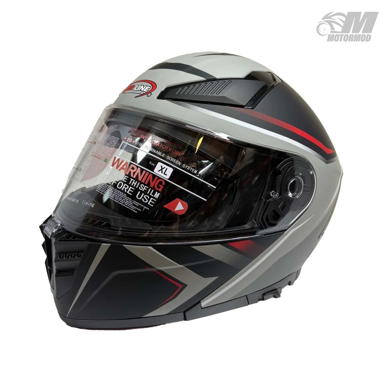 کلاه کاسکت فک متحرک Redline 960 | مشکی قرمز