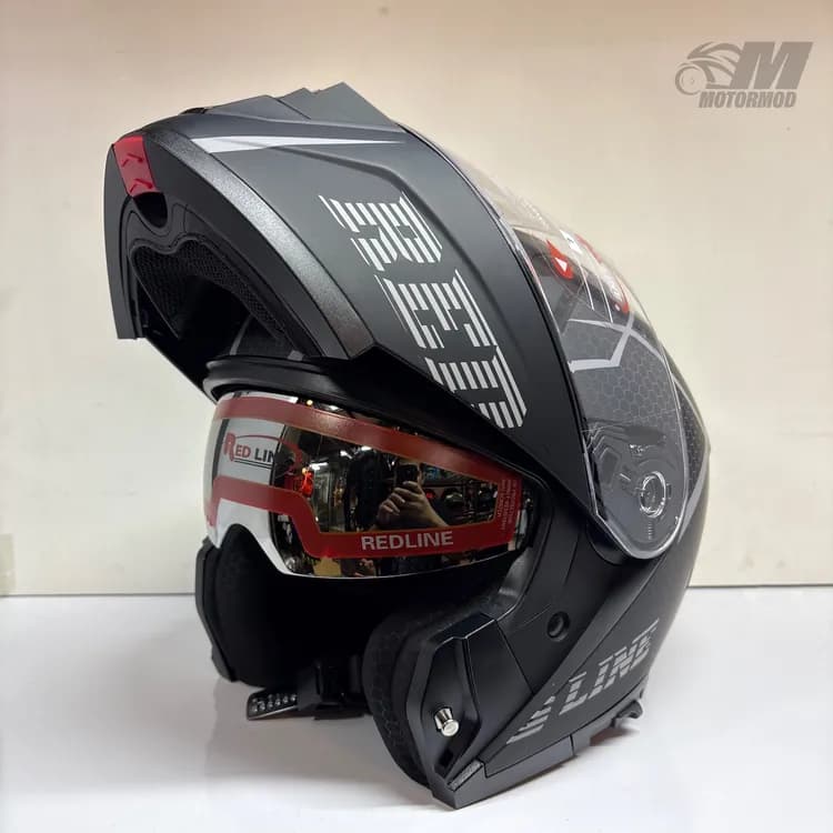 کلاه کاسکت فک متحرک Redline 960 | مشکی — تصویر ۲