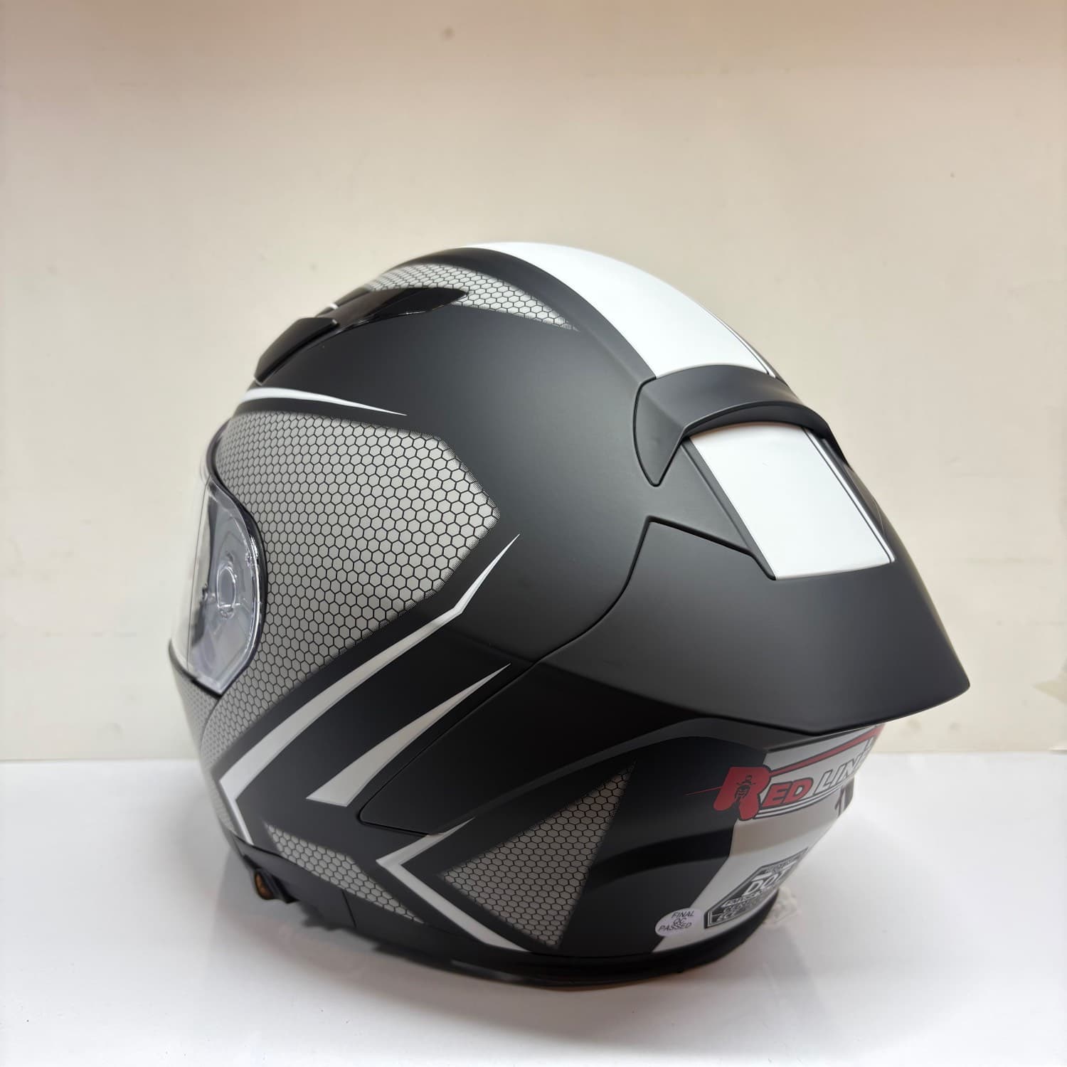 کلاه کاسکت فک متحرک Redline 960 | مشکی طوسی — تصویر ۸