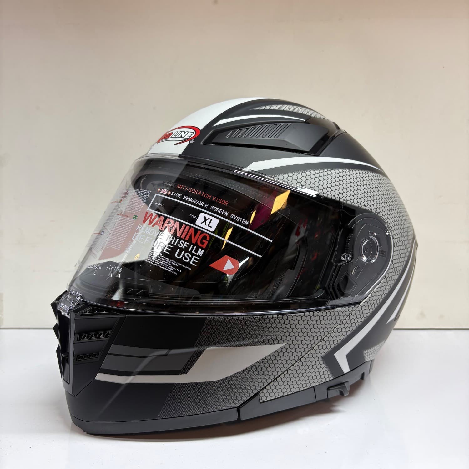 کلاه کاسکت فک متحرک Redline 960 | مشکی طوسی — تصویر ۶