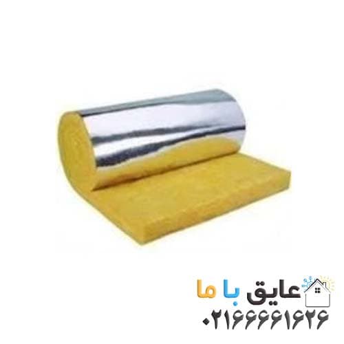 پشم شیشه 2 اینچ رولی فویل دار ( آلومینیوم اصل) متالایز دانسیته 14 آریانا — تصویر ۲