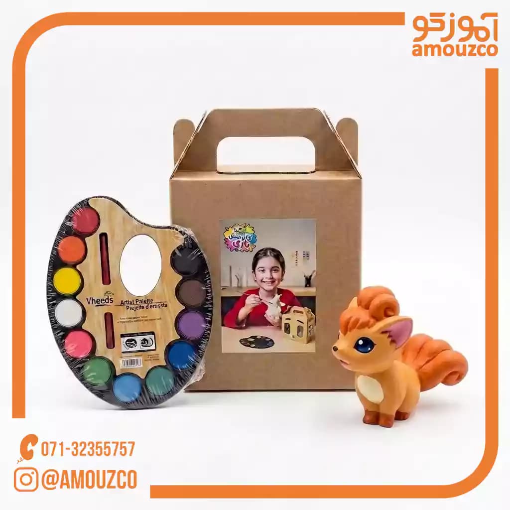 جعبه آبرنگ 12 رنگ + مجسمه طرح (4) — تصویر ۴