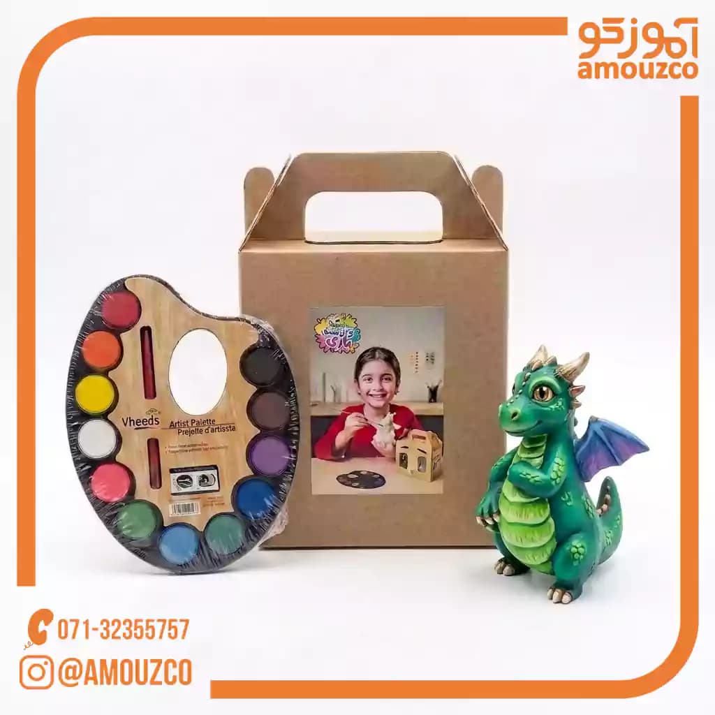جعبه آبرنگ 12 رنگ + مجسمه طرح (3) — تصویر ۴