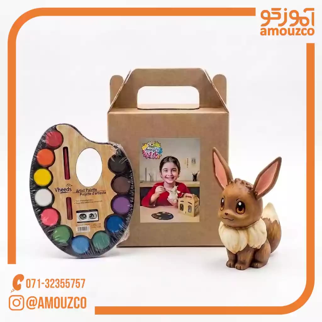 جعبه آبرنگ 12 رنگ + مجسمه طرح (2) — تصویر ۴