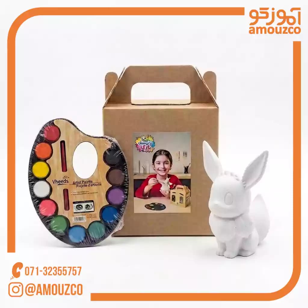 جعبه آبرنگ 12 رنگ + مجسمه طرح (2)