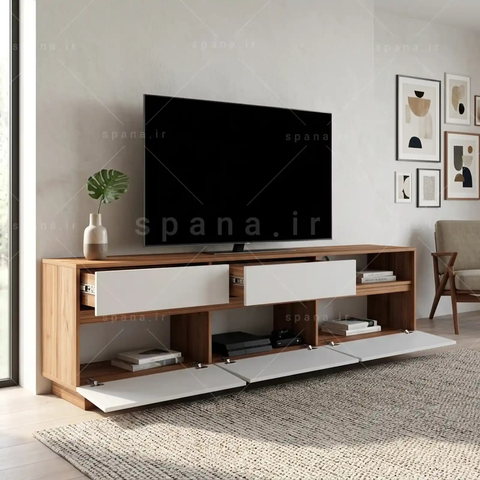 میز تلویزیون کد 116 طرح C – طول 200 — تصویر ۹