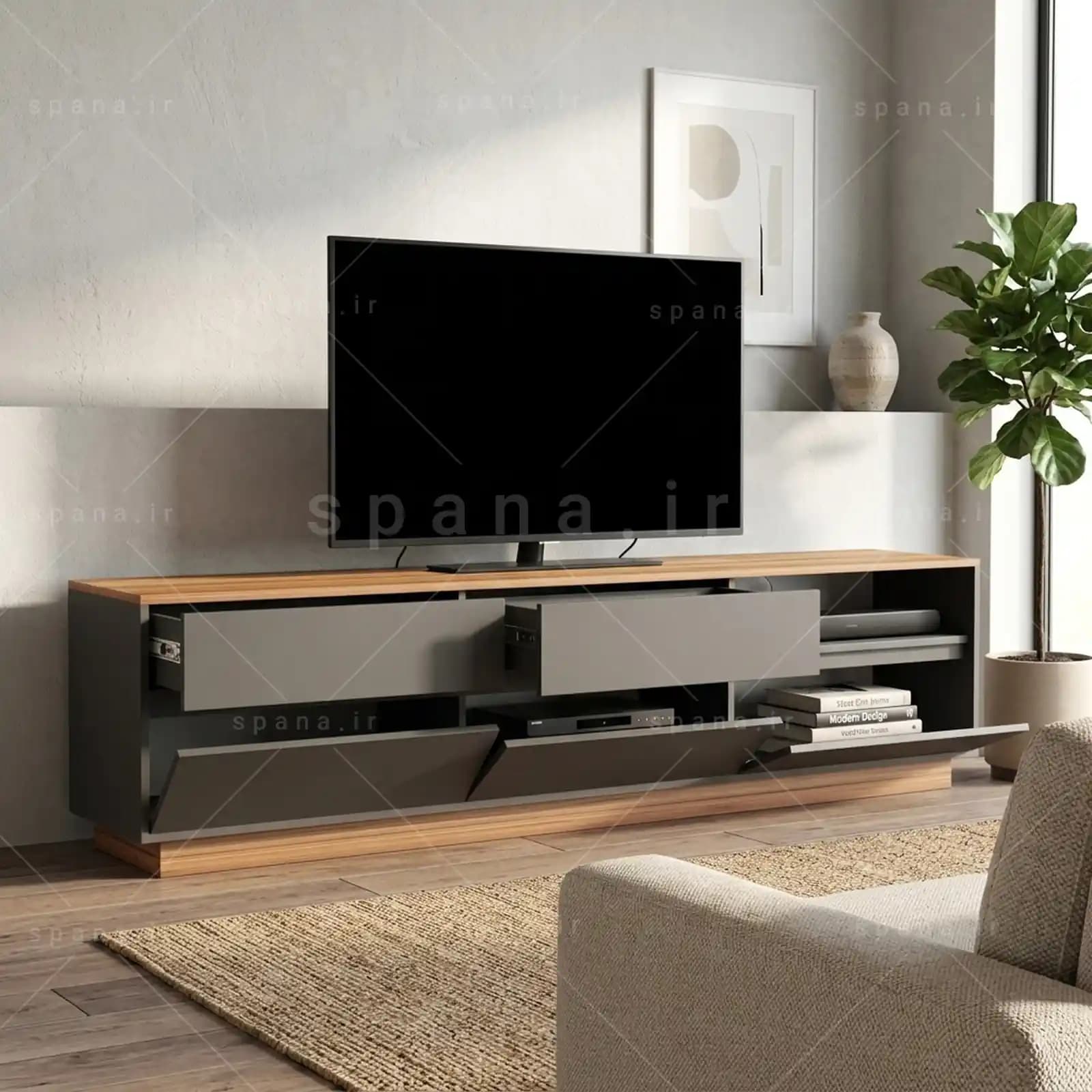 میز تلویزیون کد 114 طرح A – طول 200 — تصویر ۹