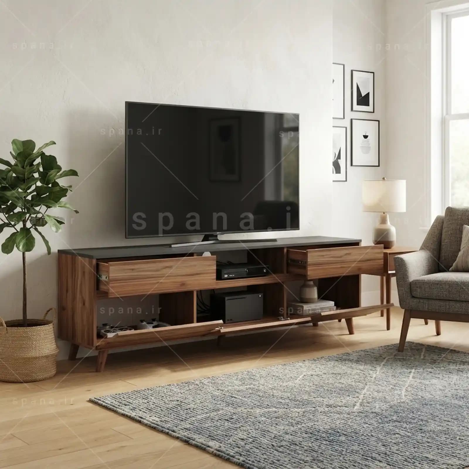 میز تلویزیون کد 111 طرح A – طول 200 — تصویر ۹