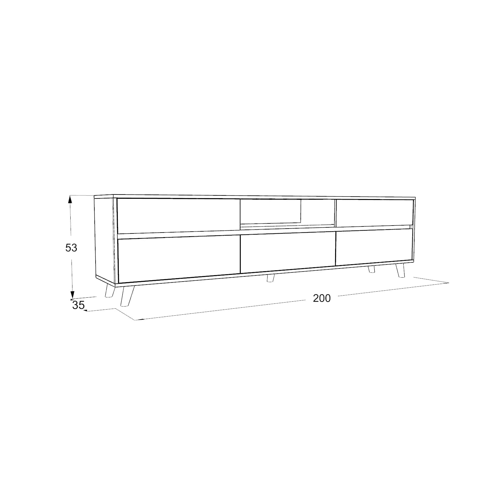 میز تلویزیون کد 111 طرح A – طول 200 — تصویر ۸