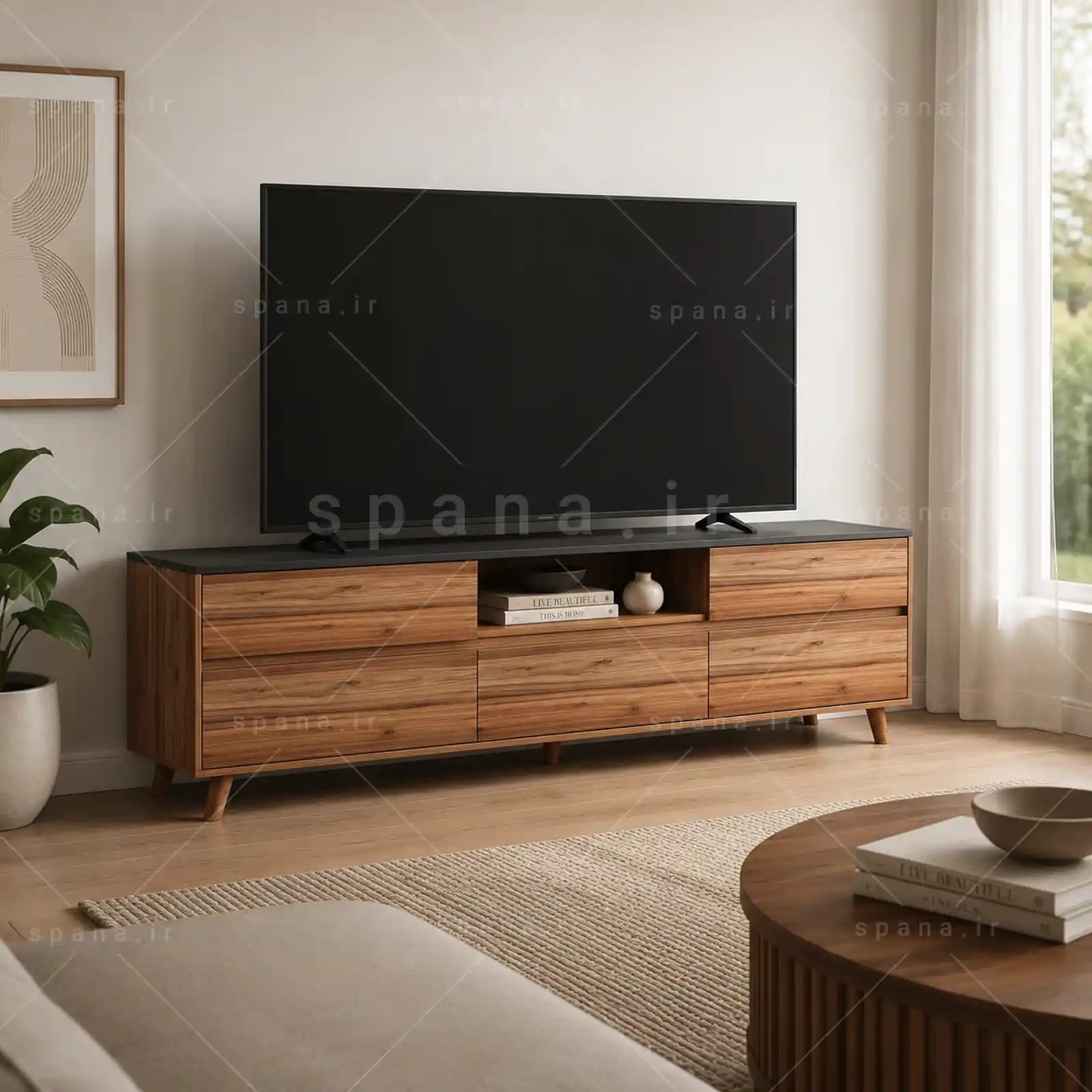 میز تلویزیون کد 111 طرح A – طول 200 — تصویر ۲