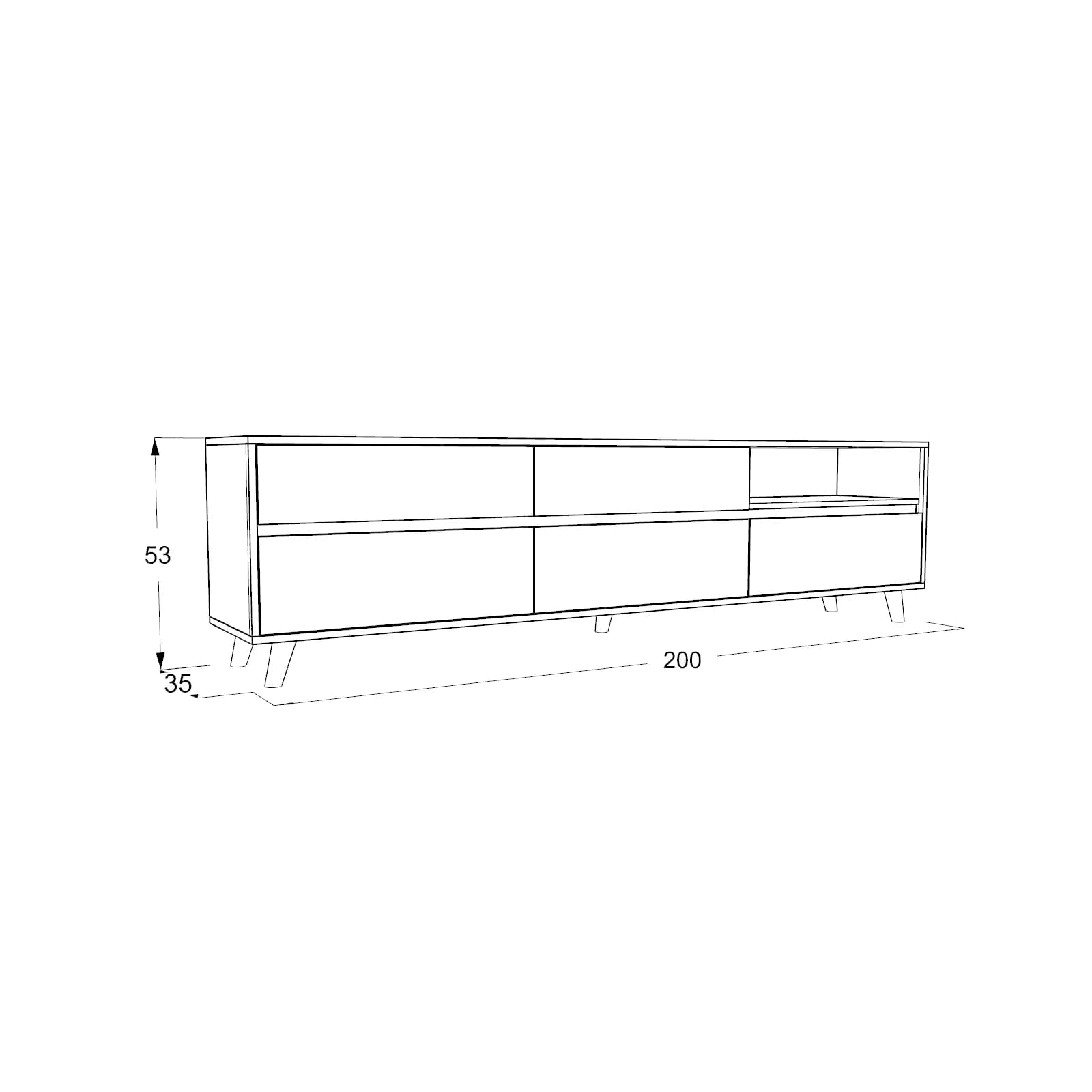 میز تلویزیون کد 110 طرح C – طول 200 — تصویر ۸