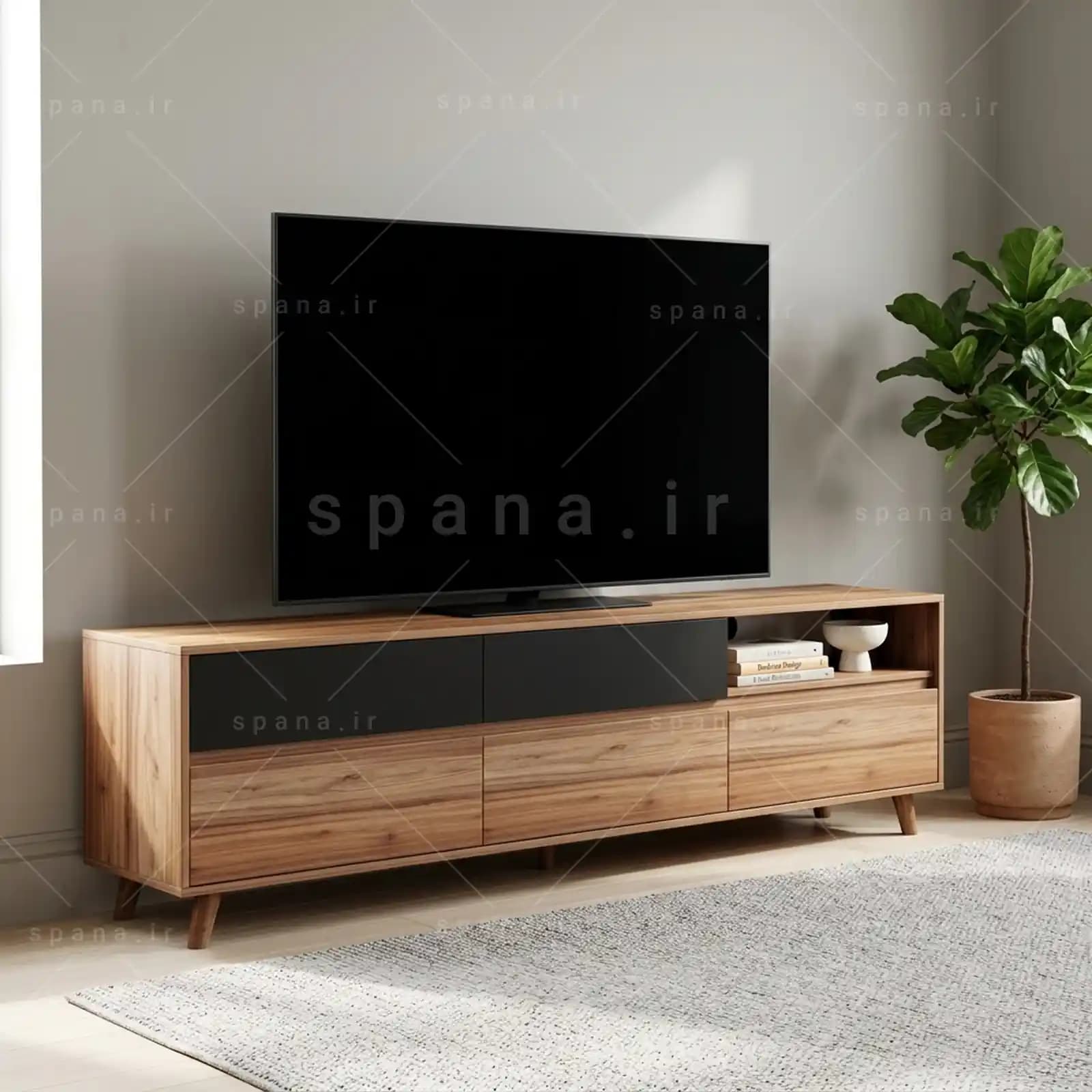 میز تلویزیون کد 109 طرح B – طول 200 — تصویر ۲
