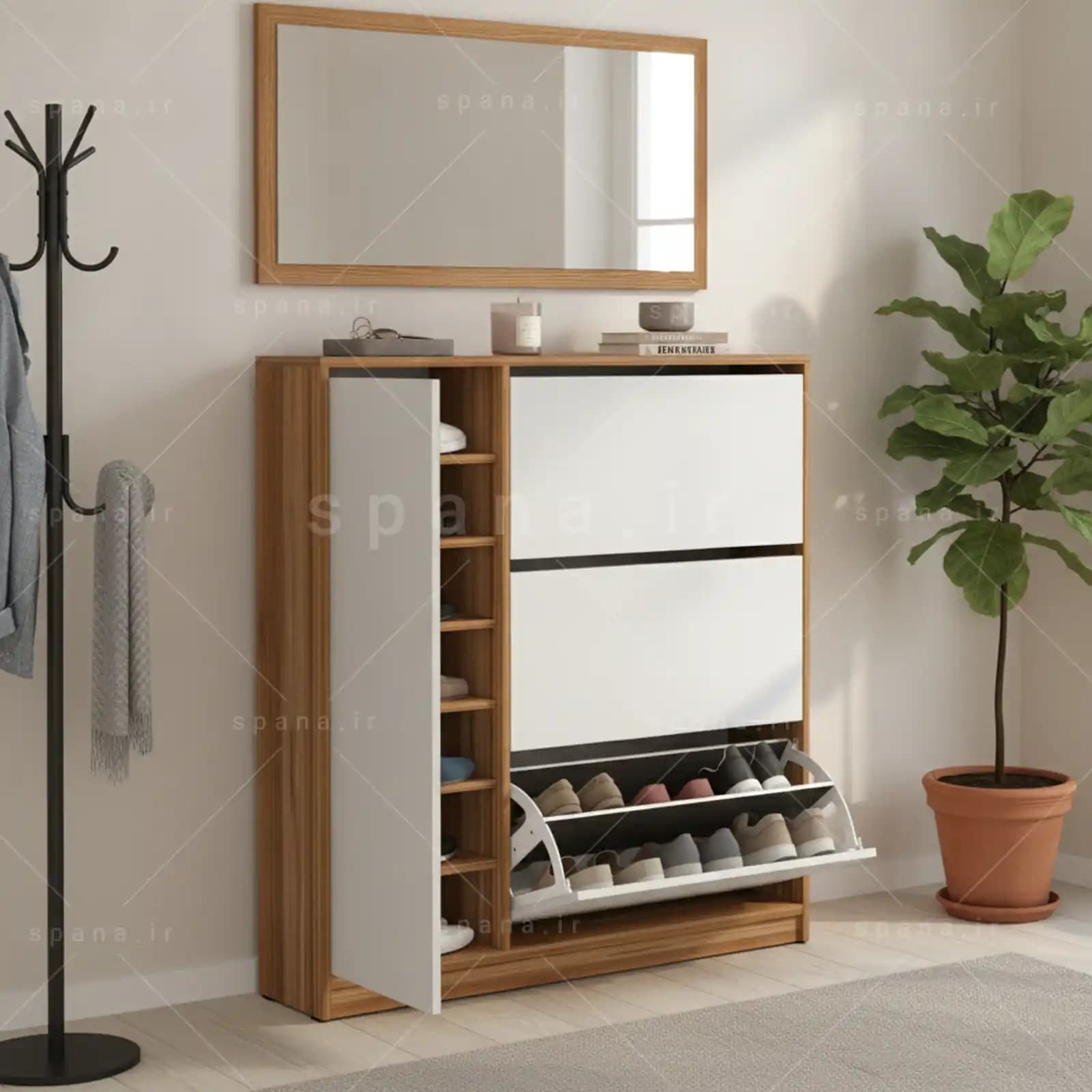 جاکفشی داشبوردی ترکیبی سمیر طرح ایکیا – طول 110