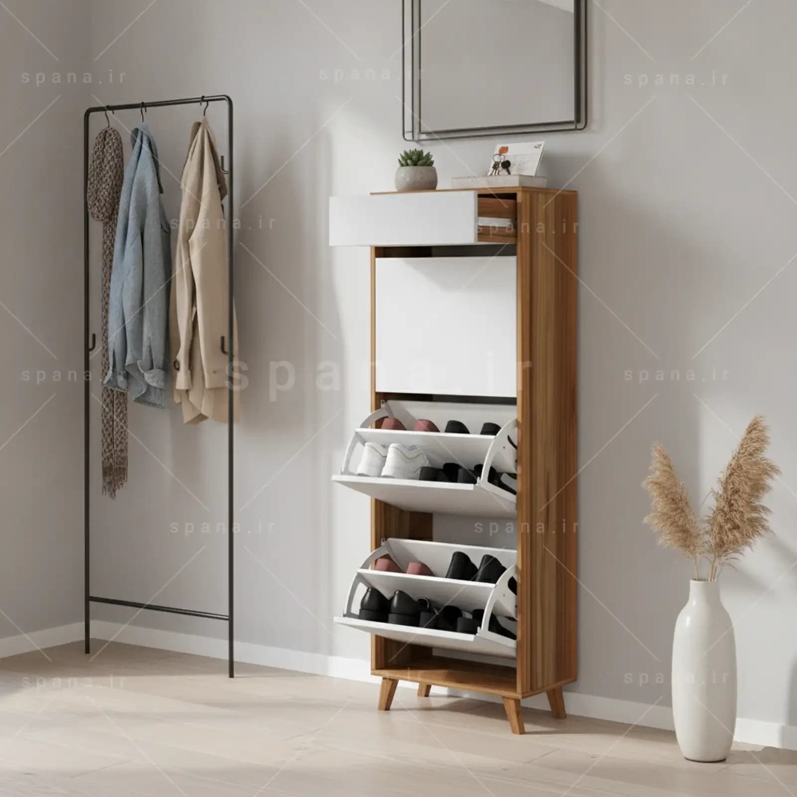 جاکفشی داشبوردی سه درب کشودار طرح ایکیا – طول 50