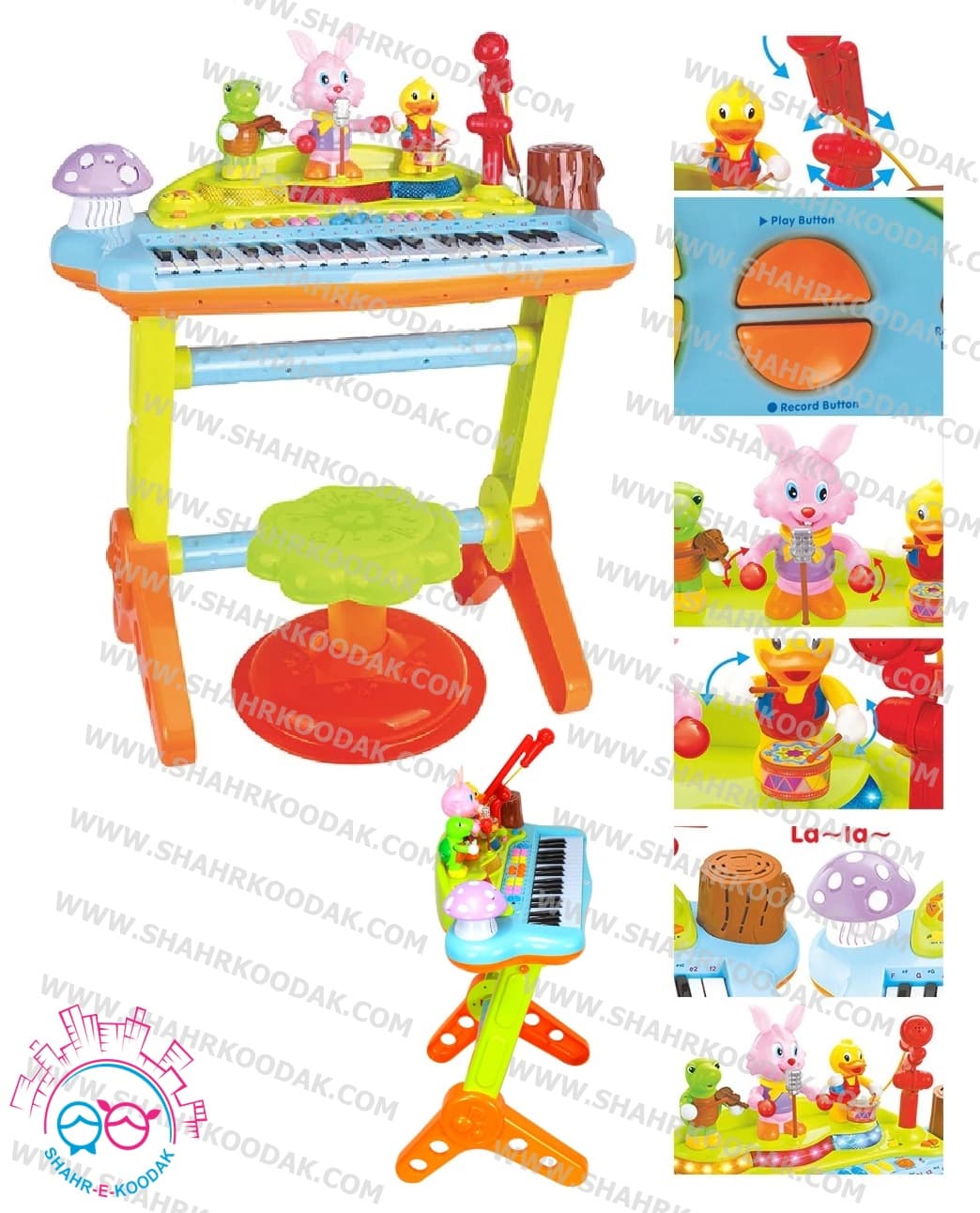 ارگ آموزشي همراه با صندلي هولي تويز 669 – Huile toys Funny Playing and Learning Electronic Organ — تصویر ۱۰