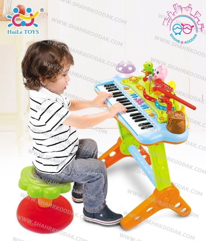 ارگ آموزشي همراه با صندلي هولي تويز 669 – Huile toys Funny Playing and Learning Electronic Organ