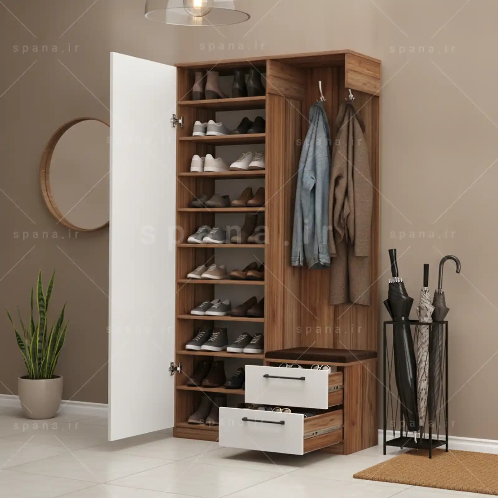 جاکفشی جالباسی دار ساویز کد 104 – طول 90