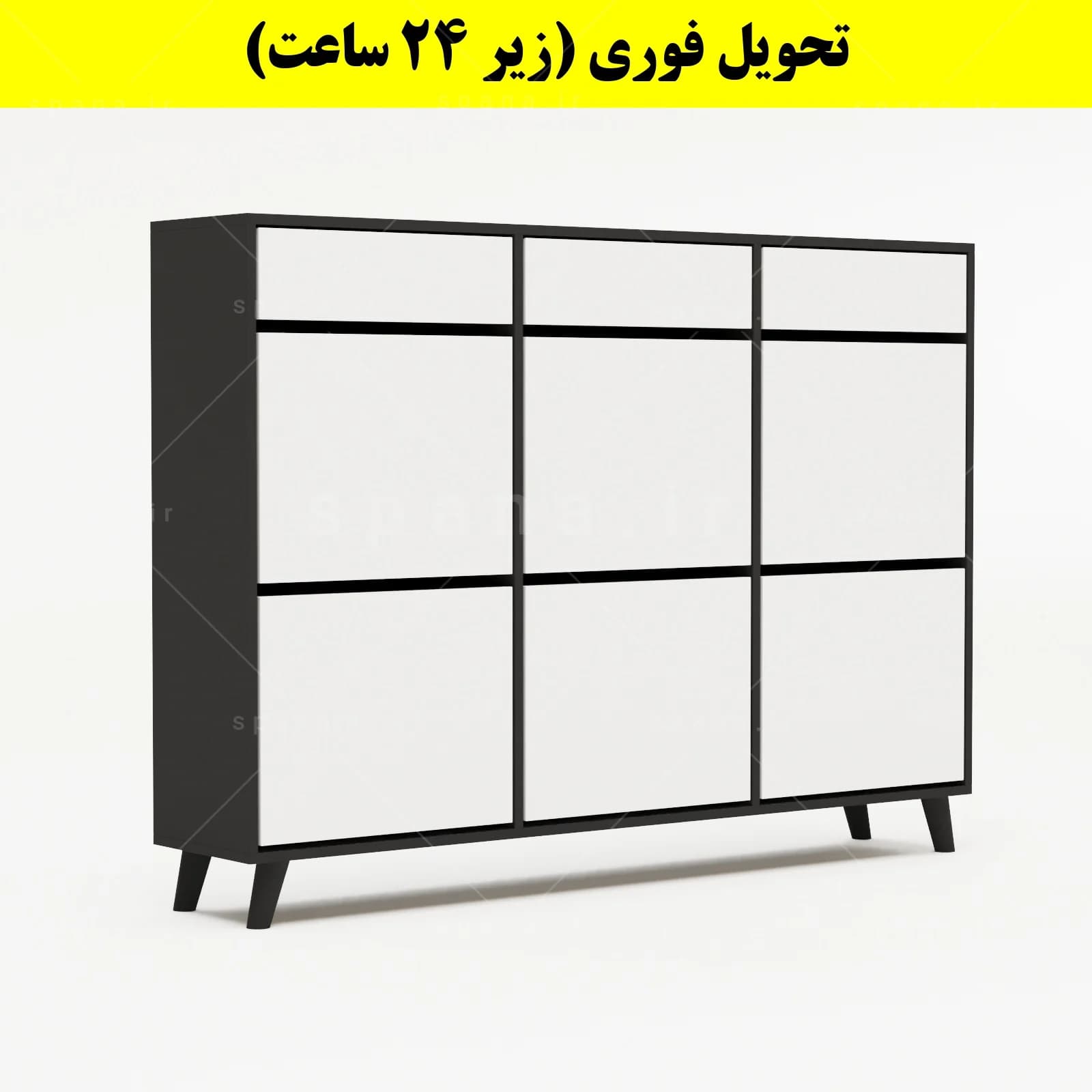 جاکفشی داشبوردی شش درب کشودار طرح ایکیا – طول 150 (تحویل فوری) — تصویر ۳
