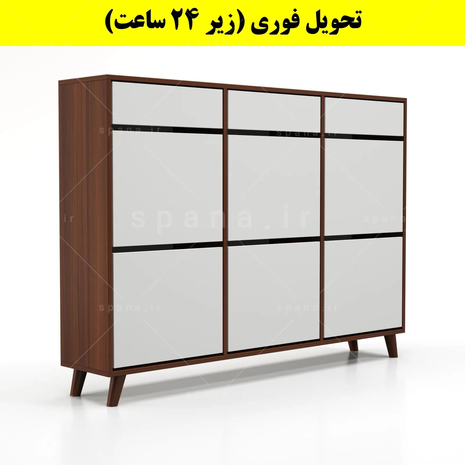 جاکفشی داشبوردی شش درب کشودار طرح ایکیا – طول 150 (تحویل فوری) — تصویر ۶