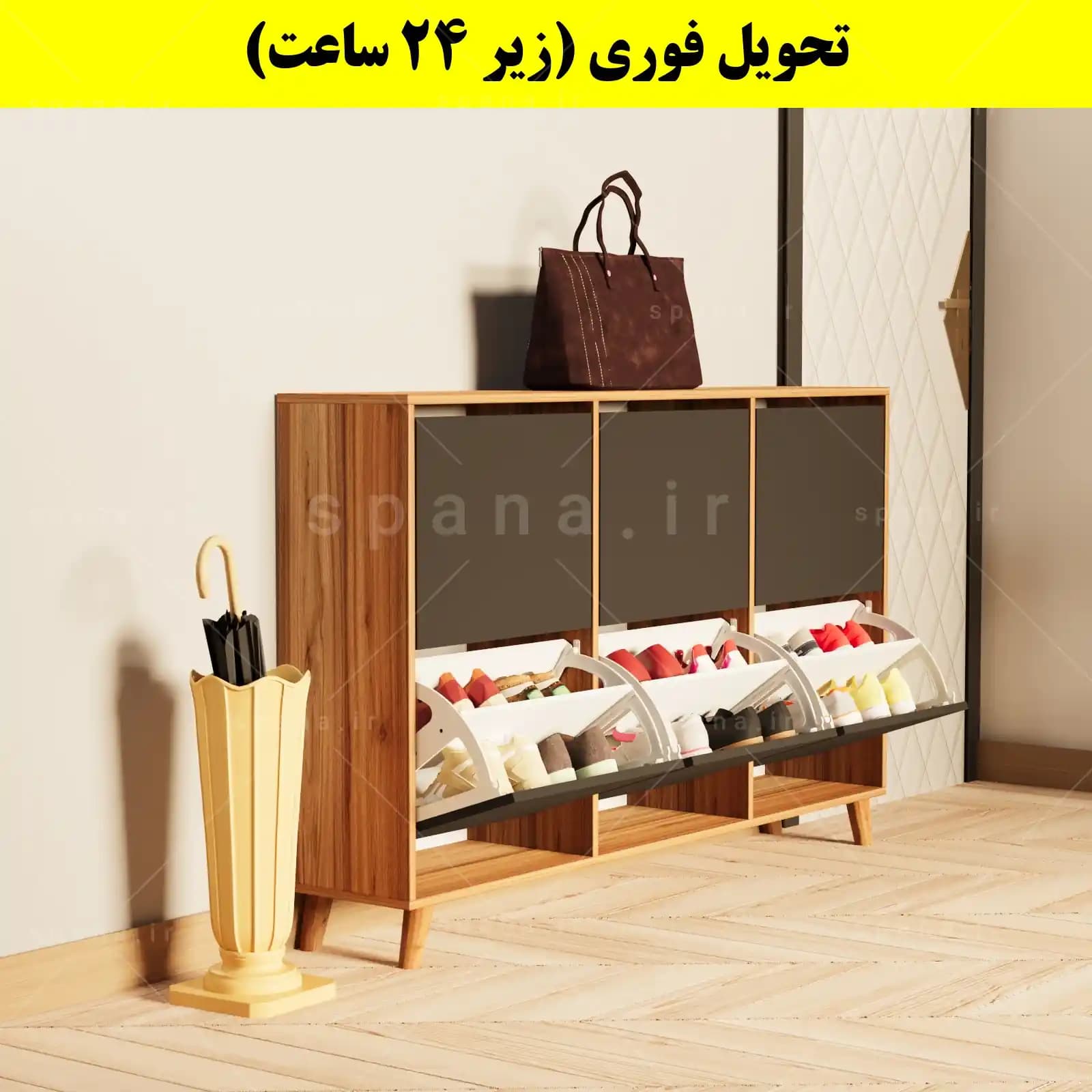 جاکفشی داشبوردی شش درب طرح ایکیا – طول 150 (تحویل فوری) — تصویر ۱۰