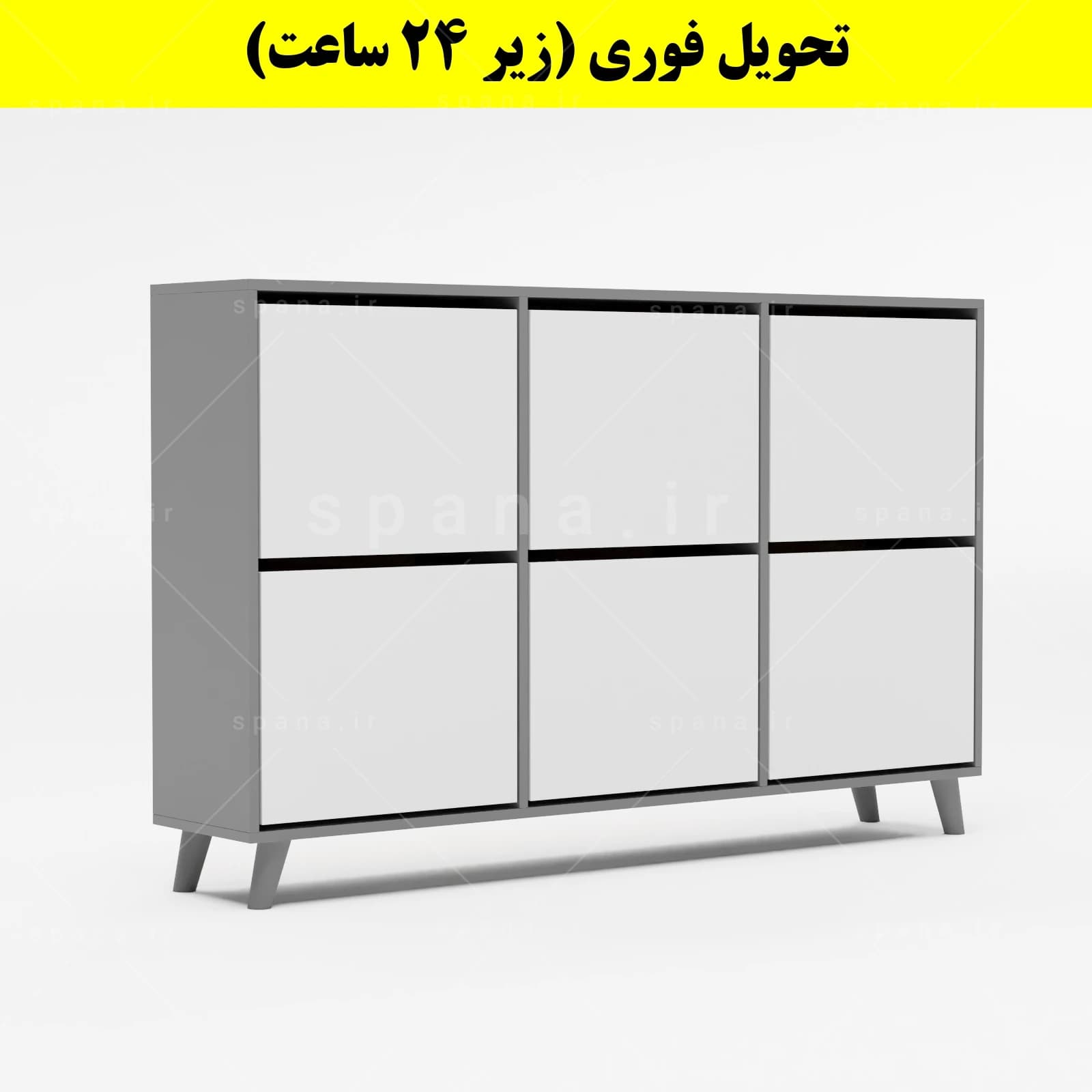 جاکفشی داشبوردی شش درب طرح ایکیا – طول 150 (تحویل فوری) — تصویر ۵