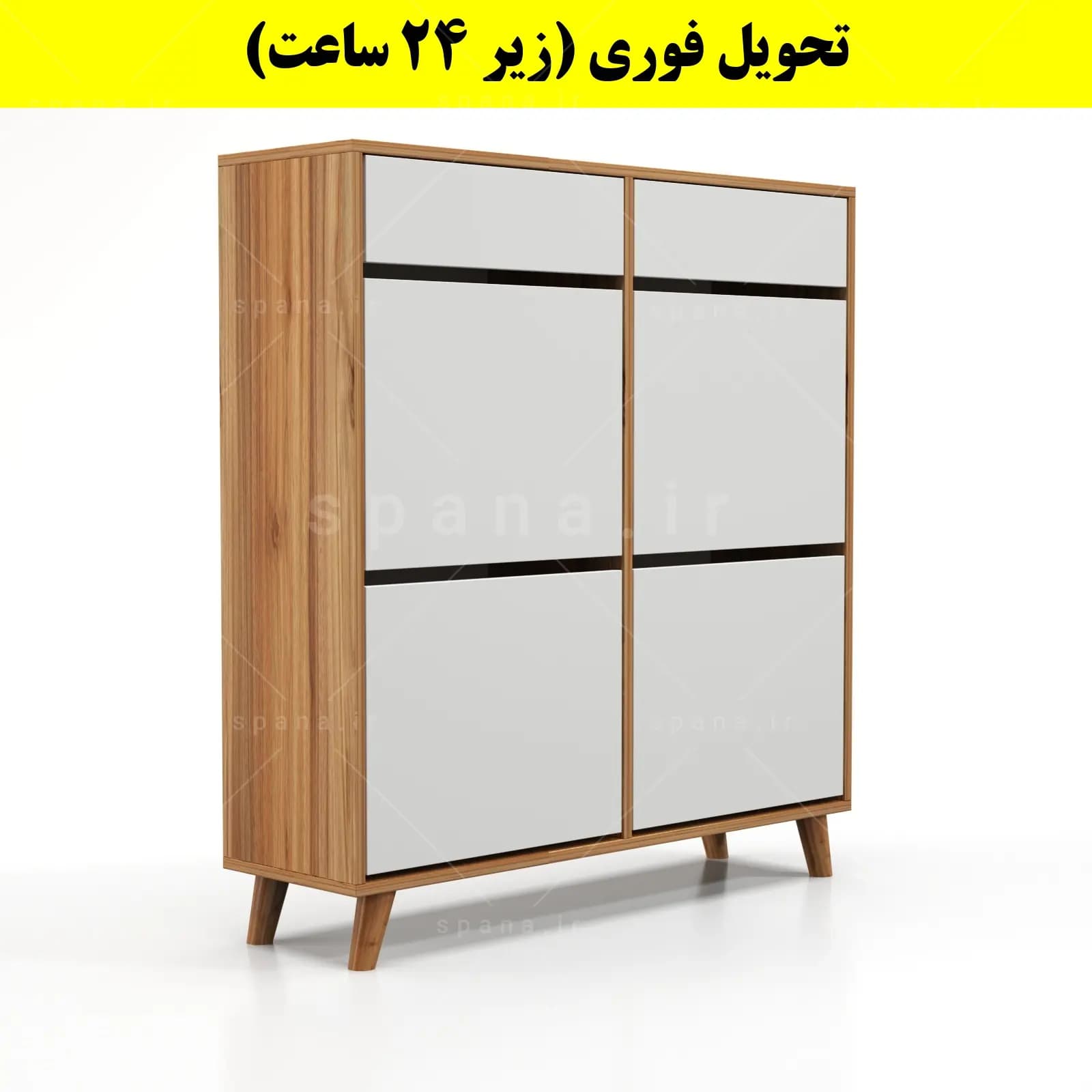 جاکفشی داشبوردی چهار درب کشودار طرح ایکیا – طول 100 (تحویل فوری) — تصویر ۱۲