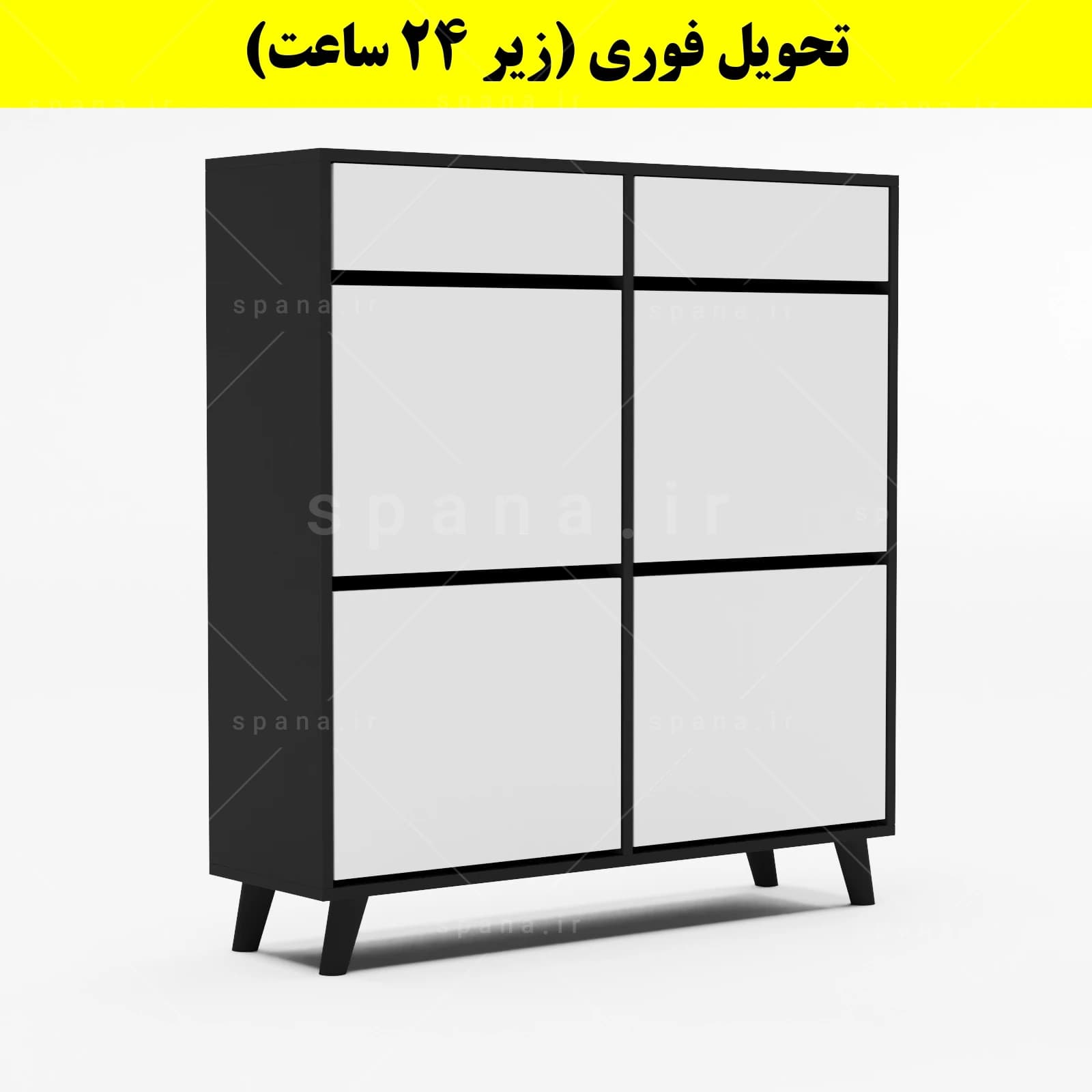 جاکفشی داشبوردی چهار درب کشودار طرح ایکیا – طول 100 (تحویل فوری) — تصویر ۱۱